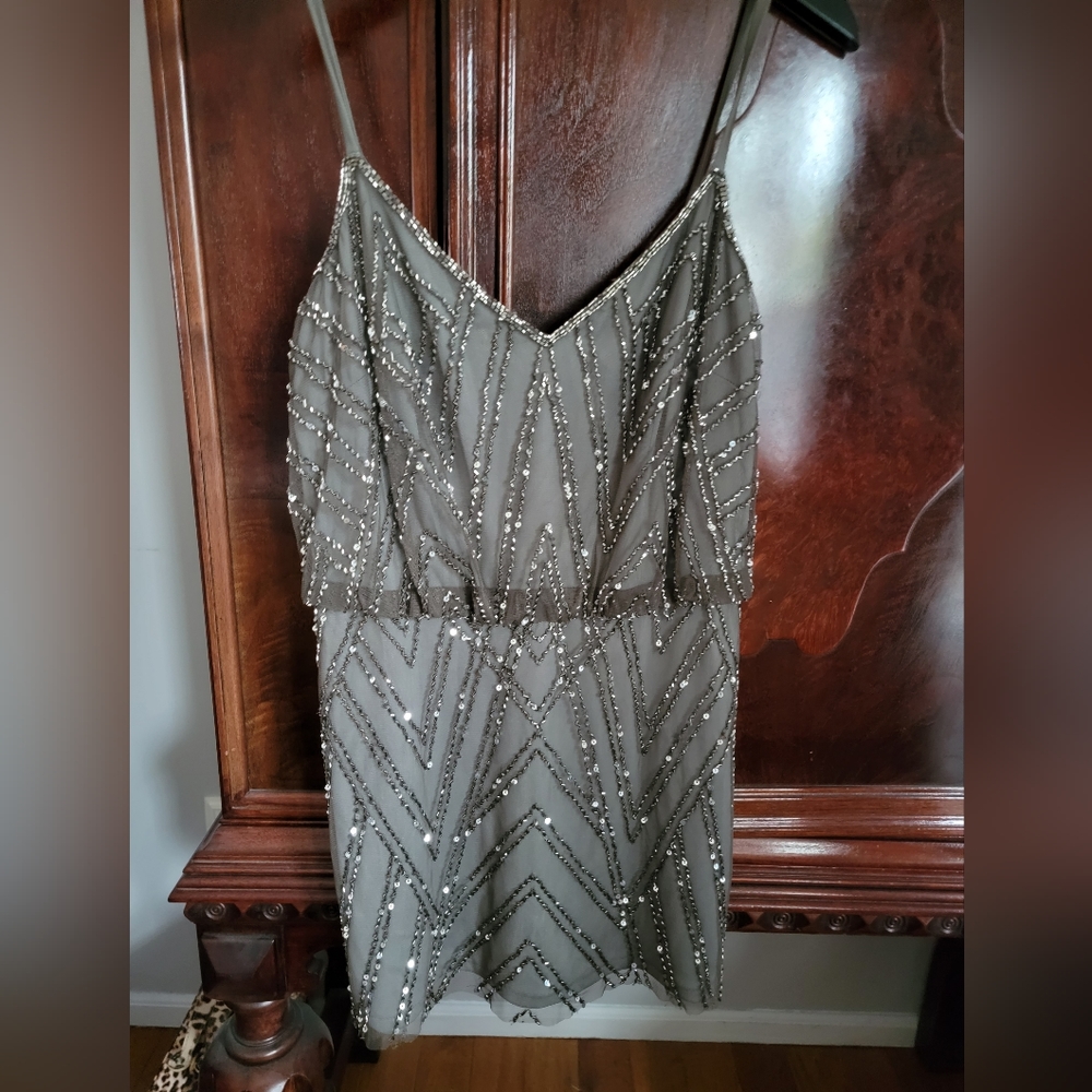 Beaded short cocktail dress